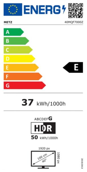 Televizor METZ QLED 40MQF7000Z, 101 cm, Smart Google TV, FHD