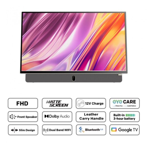 Televizor portabil METZ LED 24MPE7000, 60 cm, Smart Google TV - 24MPE7000Z.H