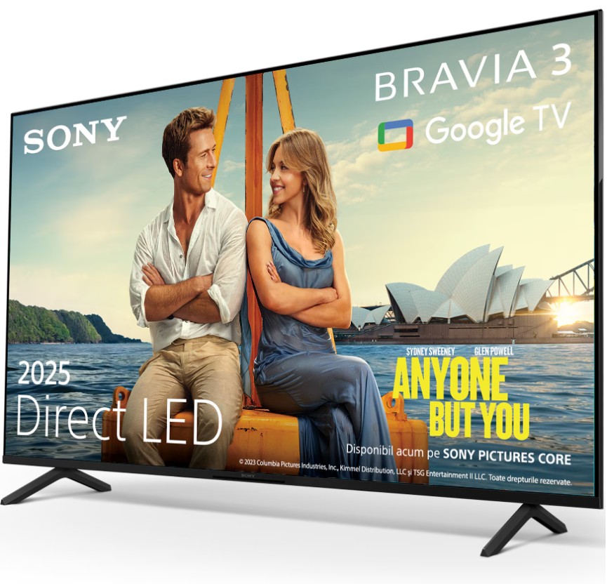Televizor Sony BRAVIA 3 LED 43S35, 108 cm, Smart Google TV - K43S35BP.CEI Televizor Sony BRAVIA 3 LED 43S35, 108 cm, Smart Google TV - K43S35BP.CEI