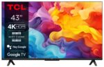 Televizor TCL LED 43P61B, 43" (109cm), Smart Google TV, 4K, Negru