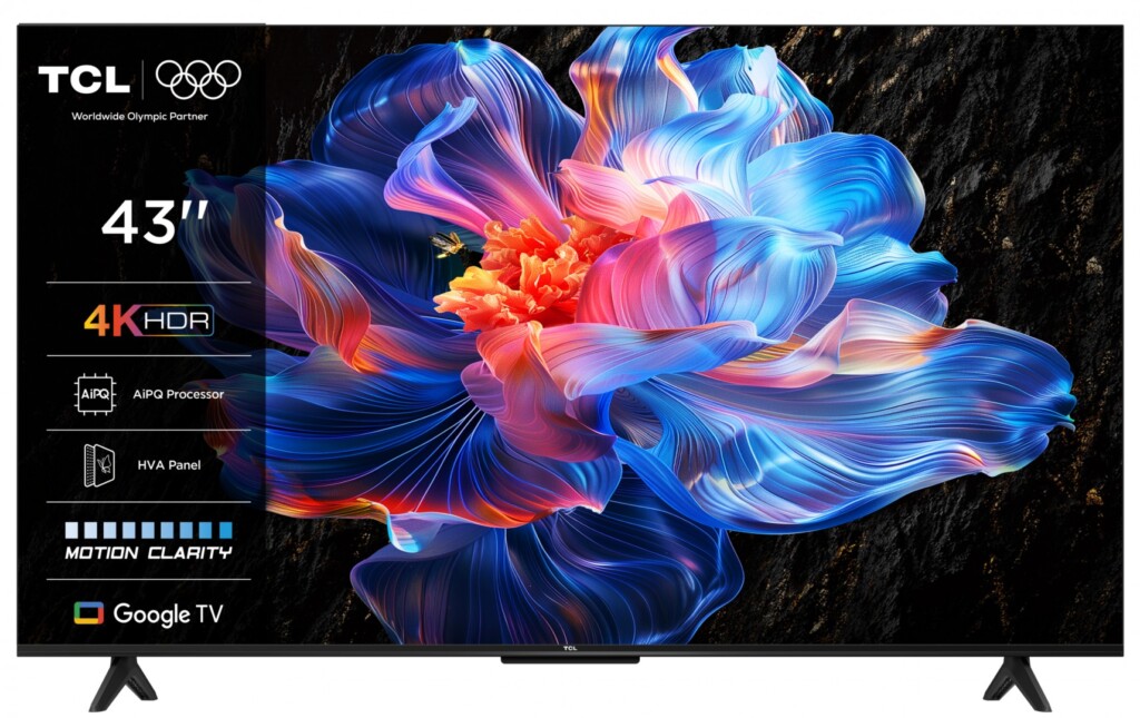 Televizor TCL LED 43P6K, 108 cm, Smart Google TV, 4K, Clasa F-01 Televizor TCL LED 43P6K, 108 cm, Smart Google TV, 4K, Clasa F - imagine 1