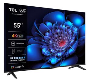 Televizor TCL LED 55P69K, 139 cm, Smart Google TV, 4K, Clasa E