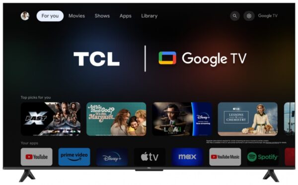 Televizor TCL LED 65P69B, 65" (165cm), Smart Google TV, 4K, Negru
