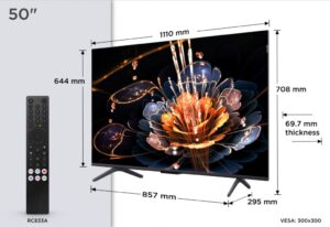 Televizor TCL Mini LED 50C61KS, 126 cm, Smart Google TV