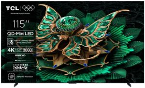 Televizor TCL MiniLed 115C7K, 291 cm, Smart Google TV, 4K Ultra HD
