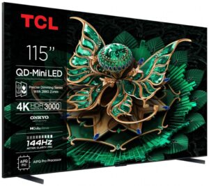 Televizor TCL MiniLed 115C7K, 291 cm, Smart Google TV, 4K Ultra HD