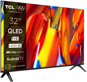 Televizor TCL QLED 32V5C, 80 cm, Smart Google TV, Full HD