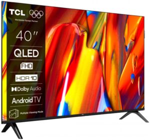 Televizor TCL QLED 40V5C, 100 cm, Smart Google TV, Full HD