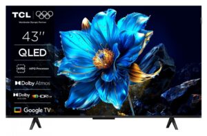 Televizor TCL QLED 43P7K, 108 cm, Smart Google TV, 4K, Clasa F