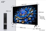Televizor TCL QLED 43T69C, 108 cm, Smart Google TV, 4K Ultra HD