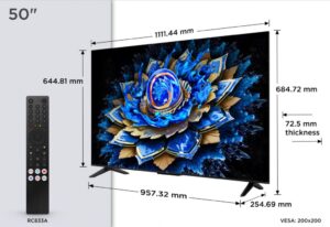 Televizor TCL QLED 50T69C, 126 cm, Smart Google TV, 4K Ultra HD