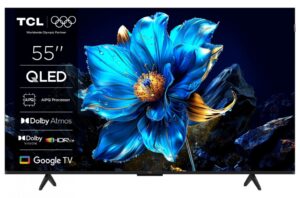 Televizor TCL QLED 55P7K, 139 cm, Smart Google TV, 4K, Clasa F