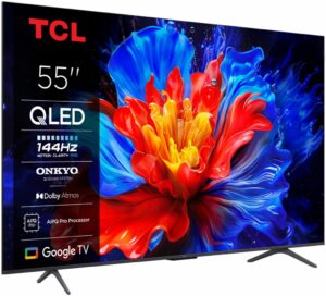 Televizor TCL QLED 55P81K, 139 cm, Smart Google TV, 4K
