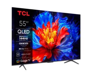 Televizor TCL QLED 55P8K, 139 cm, Smart Google TV, 4K, Clasa F