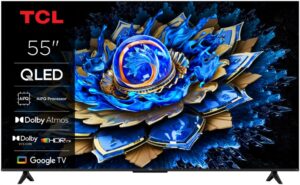 Televizor TCL QLED 55T69C, 138 cm, Smart Google TV, 4K Ultra HD