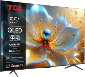 Televizor TCL QLED 55T8C, 139 cm, Smart Google TV, 4K Ultra HD