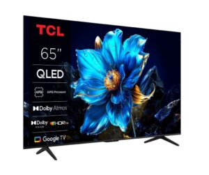 Televizor TCL QLED 65P7K, 164 cm, Smart Google TV, 4K, Clasa F