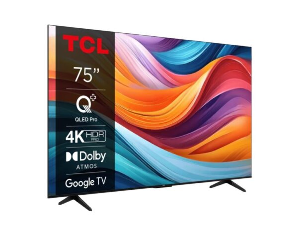 Televizor TCL QLED 75T7B, 189 cm, Smart Google TV, 4K Ultra HD