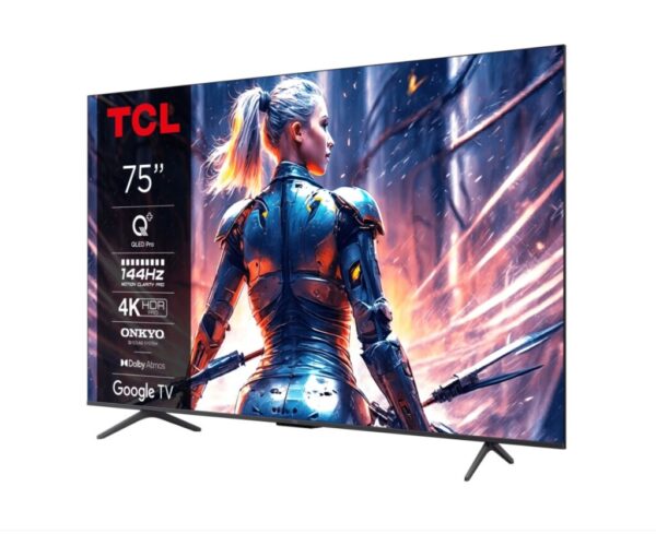 Televizor TCL QLED 75T8B, 189 cm, Smart Google TV, 4K Ultra HD