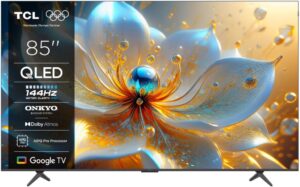 Televizor TCL QLED 85T8C, 215 cm, Smart Google TV, 4K Ultra HD