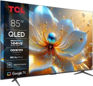 Televizor TCL QLED 85T8C, 215 cm, Smart Google TV, 4K Ultra HD