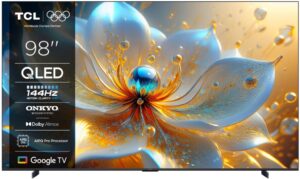 Televizor TCL QLED 98T8C, 248 cm, Smart Google TV, 4K Ultra HD