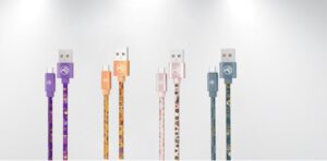 Tellur Graffiti USB to Type-C cable, 3A, 1m, purple - TLL155641