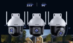 Tenda CH3-WCA 1080P Outdoor Wi-Fi Pan/Tilt Camera, Pan/Tilt: Orizontal: 360°
