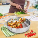 TIGAIE ADANCA INOX+CAPAC STICLA 28X7.5CM, ATOMIC3, COOKING BY HEINNER - HR-MRK-3A28 - imagine 6