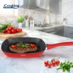 TIGAIE GRILL ALUMINIU FORJAT 28x4CM, RED STONE, COOKING BY HEINNER - HR-BET-ED28