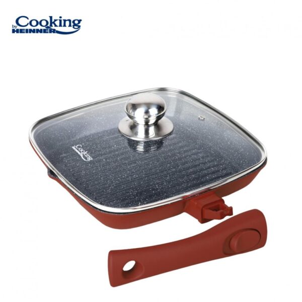 TIGAIE GRILL ALUMINIU+CAPAC 28x4 CM, CALABRIA, COOKING BY HEINNER - HR-JLG-A28G