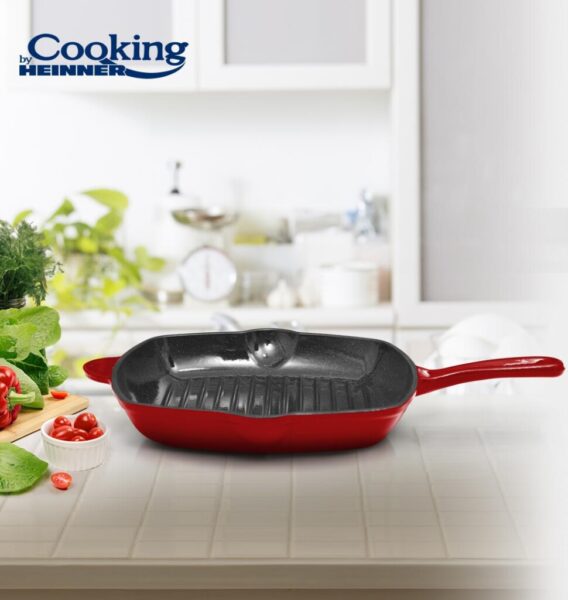 TIGAIE GRILL FONTA 26.5X4.5 CM, RED LINE, COOKING BY HEINNER - HR-KN-G26