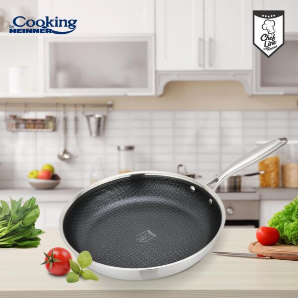 TIGAIE INOX 3 STRATURI, 20X4 CM, TITANIUM3, COOKING BY HEINNER - HR-MRK-20T