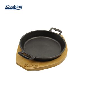 TIGAIE SERVIRE FONTA PURA CU SUPORT DE LEMN DIA 20 CM - HR-ZVC-T20