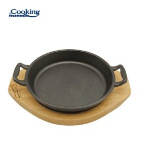 TIGAIE SERVIRE FONTA PURA CU SUPORT DE LEMN DIA 20 CM - HR-ZVC-T20