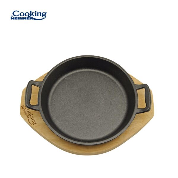 TIGAIE SERVIRE FONTA PURA CU SUPORT DE LEMN DIA 20 CM - HR-ZVC-T20
