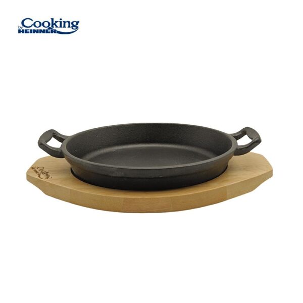 TIGAIE SERVIRE FONTA PURA CU SUPORT DE LEMN DIA 20 CM - HR-ZVC-T20