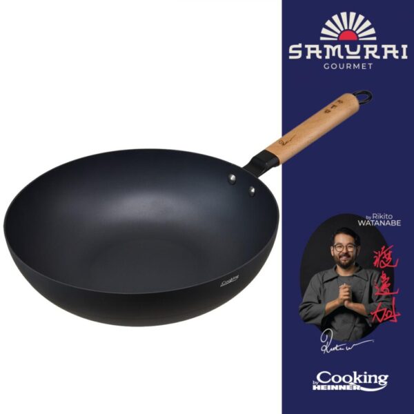 TIGAIE WOK 32X9 CM, RIKITO WATANABE, SAMURAI GOURMET - HR-SNT-W32