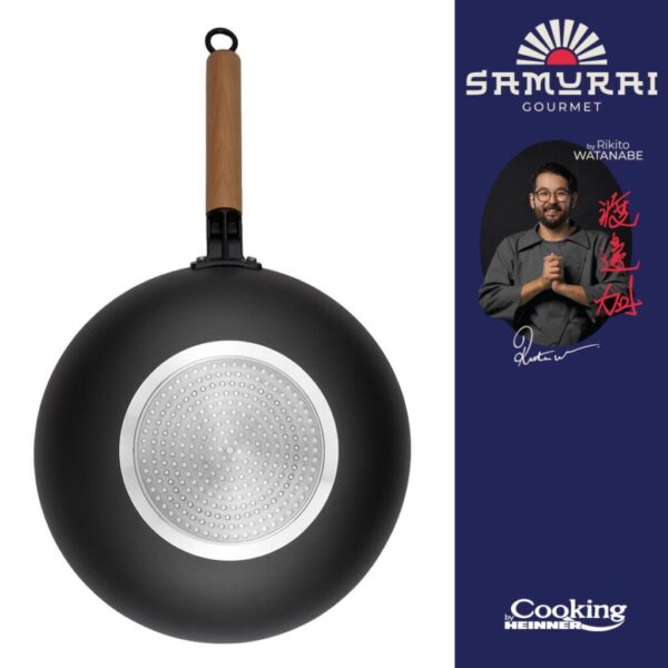 TIGAIE WOK 32X9 CM, RIKITO WATANABE, SAMURAI GOURMET - HR-SNT-W32