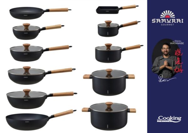 TIGAIE WOK 32X9 CM, RIKITO WATANABE, SAMURAI GOURMET - HR-SNT-W32
