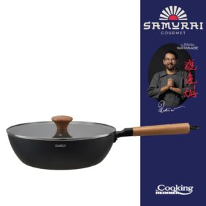 TIGAIE WOK ALUMINIU + CAPAC 28X8 CM, RIKITO WATANABE - HR-SNT-WC28