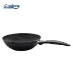TIGAIE WOK ALUMINIU FORJAT 28x8 CM, ONIX, COOKING BY HEINNER - HR-NL-28W