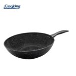 TIGAIE WOK ALUMINIU FORJAT 28x8 CM, ONIX, COOKING BY HEINNER - HR-NL-28W