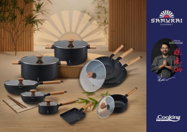 TIGAIE WOK + CAPAC 24X7.5 CM, RIKITO WATANABE, SAMURAI GOURMET - HR-SNT-WC24