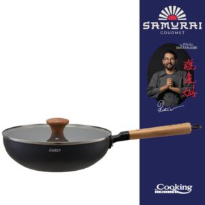 TIGAIE WOK + CAPAC 26X7.5CM, RIKITO WATANABE, SAMURAI GOURMET - HR-SNT-W26