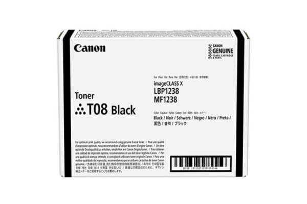Toner Canon CRG-T08 black, 11k pagini, pentru i-SENSYS X 1238 - 3010C006AA