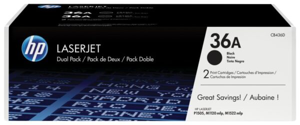 Toner HP CB436AD, black, pachet dublu CB436A, LaserJet P1505