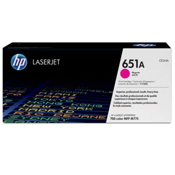 Toner HP CE343A MAGENTA NR.651, 16K ORIGINAL, HP LaserJet Enterprise700