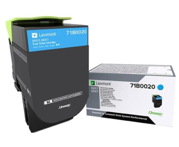 Toner Lexmark 71B0020, cyan, 2.3k, pentru CX317DN, CS317DN