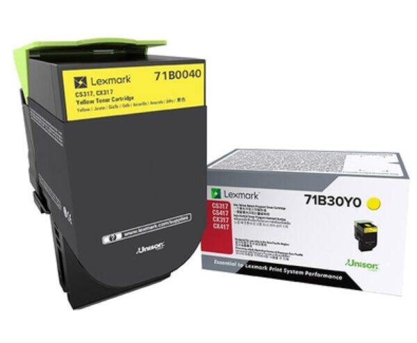 Toner Lexmark 71B0040, galben, 2.3k, pentru CX317DN, CS317DN